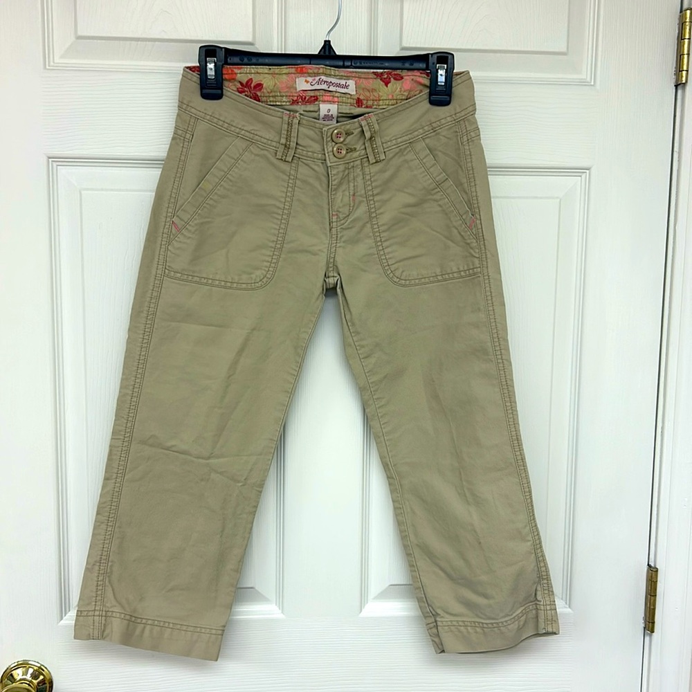 Aeropostale Y2K Cotton Khaki Capris Size 0